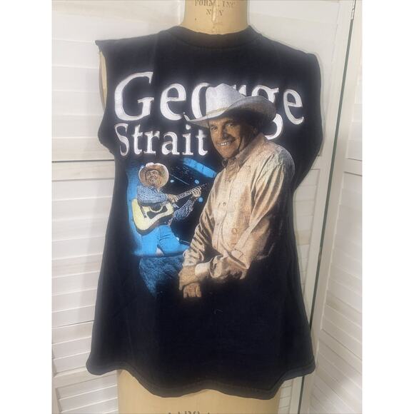 George Strait T Shirt Tank Women’s Concert Cowboy Rides Away 2013-2014 Small - Picture 1 of 7